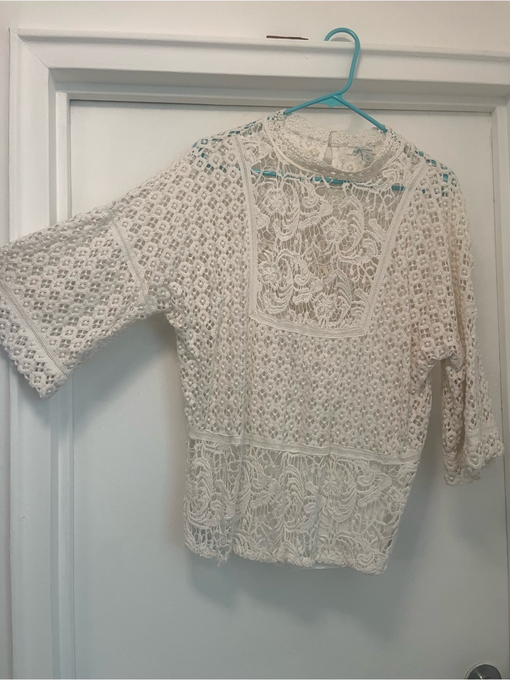 sundance boutique Ivory Crochet Lace Blouse